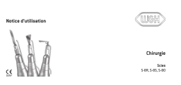 W&H Surgical saw handpieces S-8 R, S-8 S, S-8 O Mode d'emploi