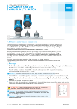 Strawa EGO-M30-Regelantrieb230 V Manuel du propriétaire