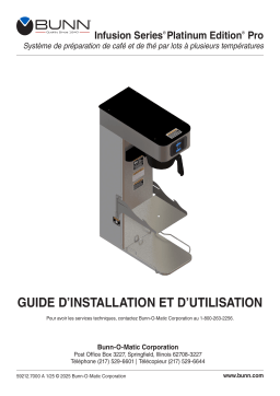 Bunn Infusion Series® Platinum Pro™ Guide d'installation