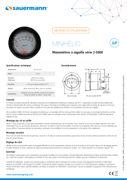 sauermann Minihélic série 2-5000 Manuel du propriétaire
