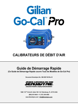 Sensidyne Gilian Go-Cal Pro Manuel du propriétaire