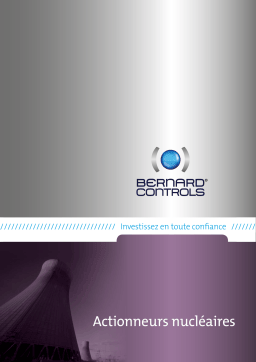 Bernard Controls Nuclear Qualified Actuators Manuel utilisateur