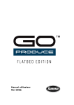 Summa GoProduce Flatbed Edition Manuel utilisateur