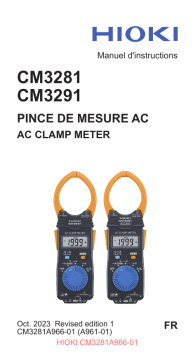 Hioki AC CLAMP METER CM3281,CM3291 Manuel du propriétaire