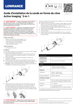 Lowrance Ghost Active Imaging™ 3-in-1 Nosecone Transducer Guide d'installation