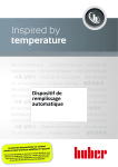 Huber Automatic refilling device Mode d'emploi