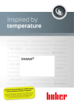 Huber UNISTAT Mode d'emploi