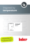 Huber Unistat T-Serie Mode d'emploi