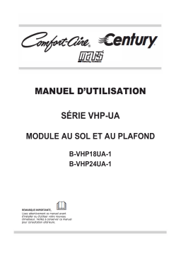 COMFORT-AIRE B-VHP18UA-1-CY Manuel du propriétaire