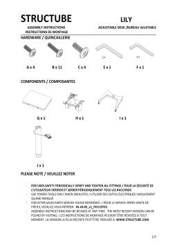 STRUCTUBE Lily Manuel utilisateur