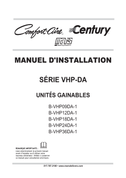 Century B-VHP18DA-1 Manuel utilisateur