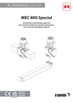 Fadini mec800special Manuel utilisateur
