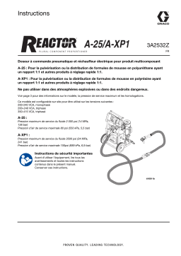 Graco 3A2532FR-Z, Manuel, Reactor A-25/A-XP1 Mode d'emploi