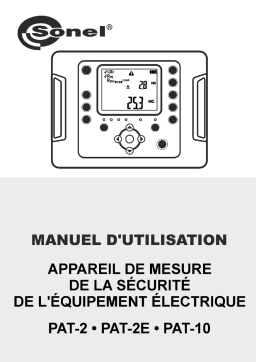 Sonel PAT-2E Manuel utilisateur