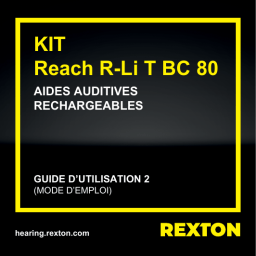 REXTON KIT Reach R-Li T BC 80 Mode d'emploi