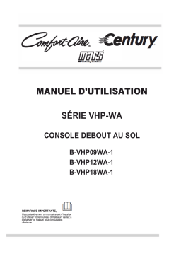 COMFORT-AIRE B-VHP12WA-1 Manuel du propriétaire