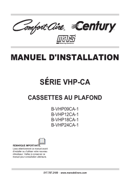 COMFORT-AIRE B-VHP18CA-1-CY Manuel utilisateur
