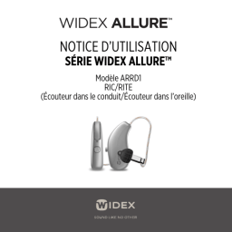 Widex ALLURE ARRD1 110 Mode d'emploi
