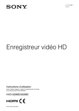 Sony HVO-500MD Manuel utilisateur