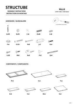 STRUCTUBE MILLIE Manuel utilisateur