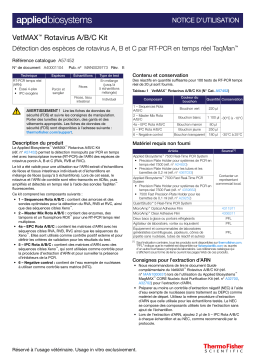Thermo Fisher Scientific VetMAX Rotavirus A/B/C Kit Mode d'emploi