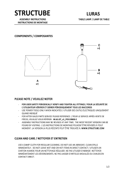 STRUCTUBE LURAS Manuel utilisateur