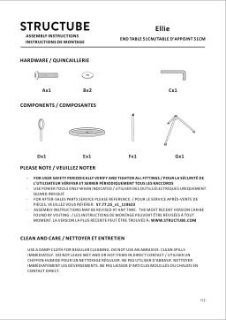STRUCTUBE ELLIE Manuel utilisateur