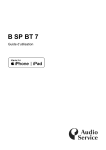 AUDIOSERVICE B SP BT 7.3 Mode d'emploi