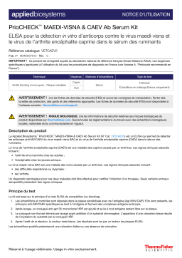 Thermo Fisher Scientific PrioCHECK MAEDI-VISNA and CAEV Ab Serum Kit Mode d'emploi