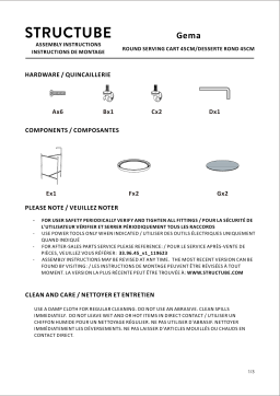STRUCTUBE gema Manuel utilisateur