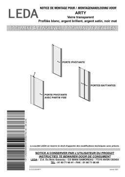 Leda PORTES BATTANTES ARTY Mode d'emploi
