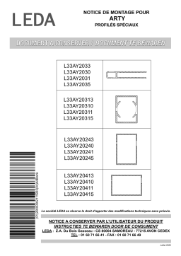 Leda PROFILE POUR MONTAGE EN APPLIQUE PAROIS ARTY Mode d'emploi