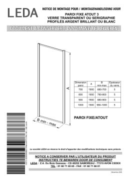 Leda PAROI FIXE ATOUT 3 Mode d'emploi