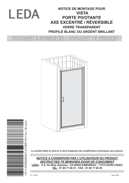 Leda PAROI PIVOTANTE AXE EXCENTRE VISTA Mode d'emploi