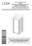 Leda PAROI RETOUR FIXE VISTA Mode d'emploi
