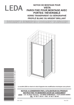 Leda PAROI RETOUR FIXE VISTA Mode d'emploi