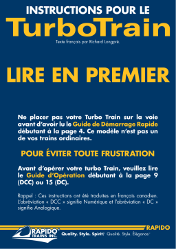 Rapido TurboTrain Product Mode d'emploi