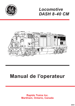 Rapido Dash-8 Locomotive Mode d'emploi