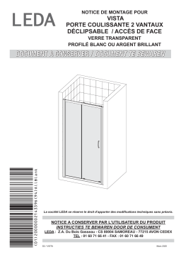 Leda PAROI COULISSANTE FACE 2 VANTAUX VISTA Mode d'emploi