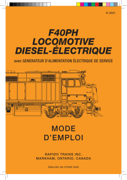 Rapido Amtrak Later Phase F40 Locomotive Mode d'emploi