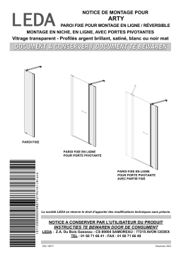 Leda PAROI FIXE EN LIGNE ARTY Mode d'emploi