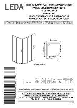 Leda PORTES COULISSANTES 1/4 ROND ATOUT 3 Mode d'emploi