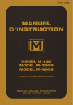 Rapido M420 Locomotive Mode d'emploi