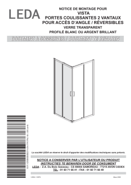 Leda PAROI 1/2 ENSEMBLE COULISSANT VISTA Mode d'emploi