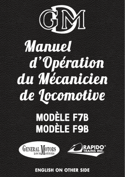 Rapido F7B & F9B Locomotive Mode d'emploi