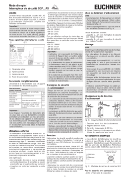 EUCHNER Interrupteur de sécurité SGP…AS Mode d'emploi