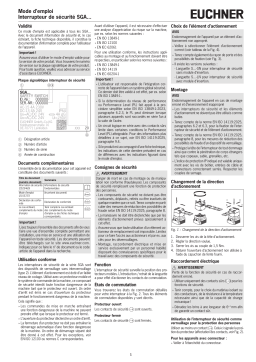 EUCHNER Interrupteur de sécurité SGA... Mode d'emploi