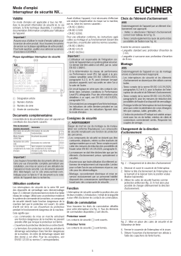 EUCHNER Interrupteur de sécurité NX… Mode d'emploi