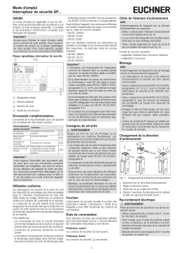 EUCHNER Interrupteur de sécurité GP... Mode d'emploi