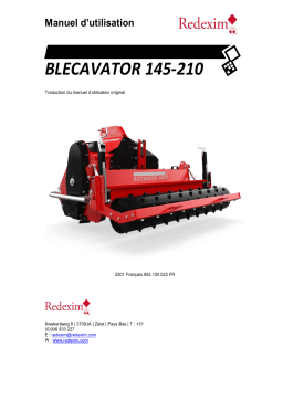 Redexim Blecavator 145 Manuel du propriétaire
